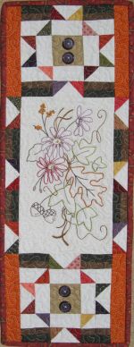 "October" a hand embroidery mini pattern from Turnberrylane Patterns