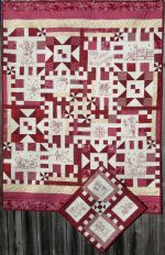 Winter Red Hand Embroidery Quilt