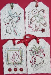 Mini Hand Embroidery - Holiday Tags